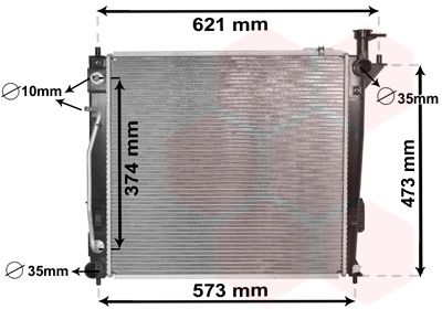VAN WEZEL Радиатор, охлаждение двигателя 82002339
